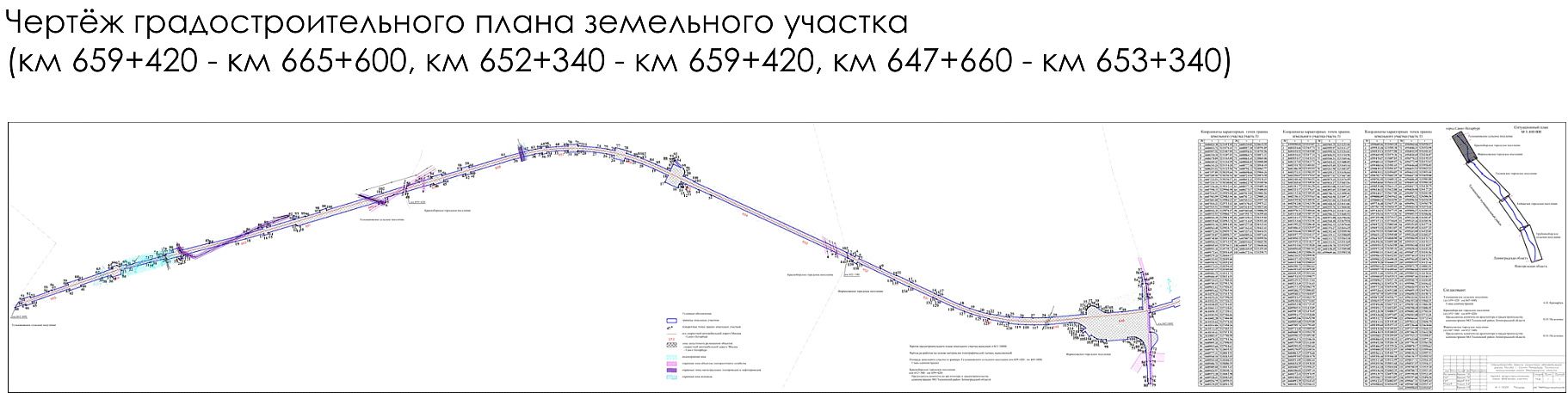 Документация по планировке территории для размещения линейного объекта «Трасса скоростной автомагистрали «Москва – Санкт-Петербург» и ППТ подводящих ж/д путей необщего пользования