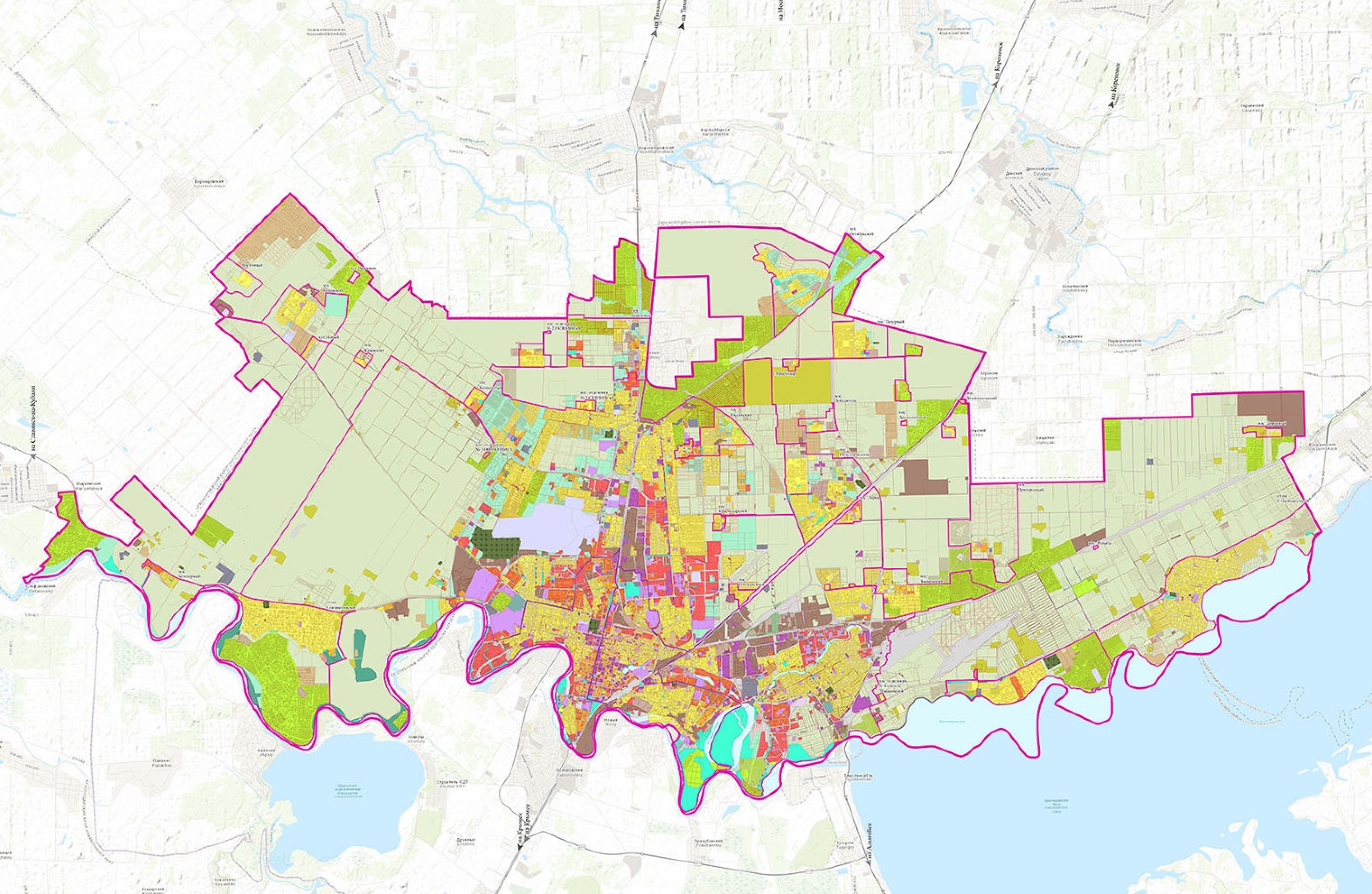 Генеральный план города Краснодар
